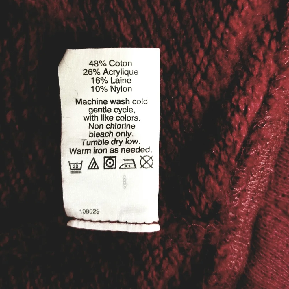 J.Crew Burgundy Kangaroo Pocket Cowlneck Pullover Top XXS-S